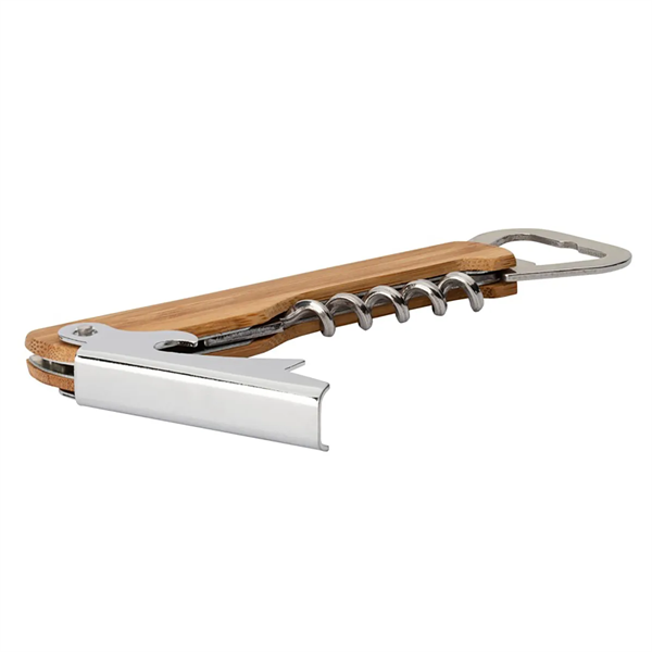 4 In 1 Multi-Function Bamboo Corkscrew Bar Tool Opener