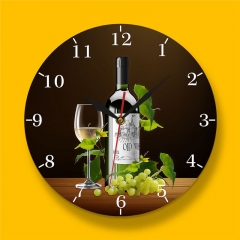 Red wine and white wine themed wall clock