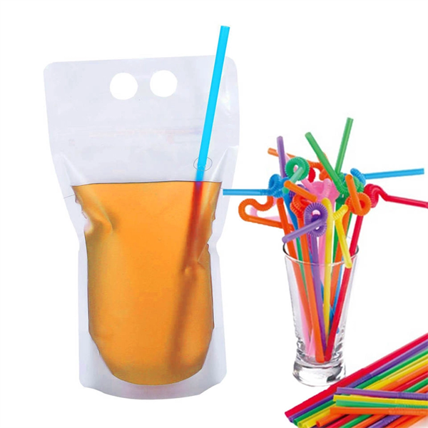 Drink Pouch With Straw