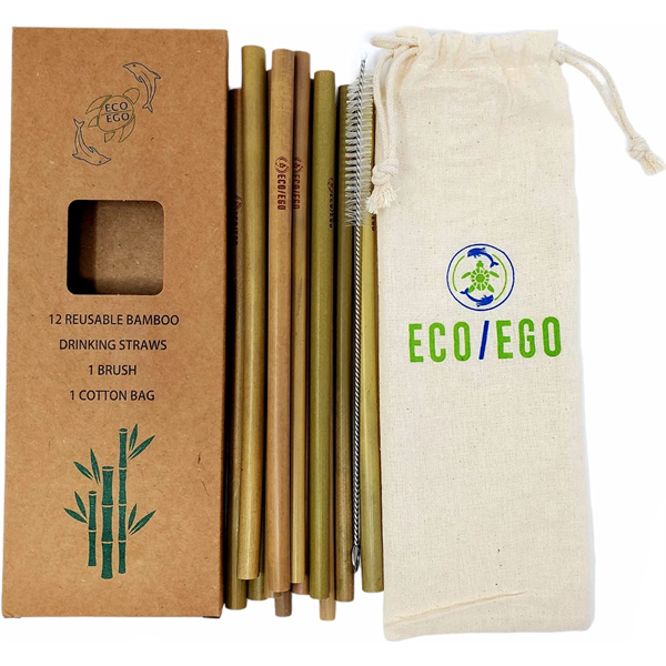 Bamboo Drinking Straw With Cotton Pouch