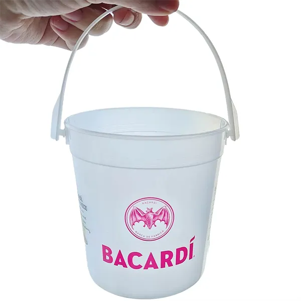 32oz Cocktail Rum Pail with Handle Plastic Ice Buckets