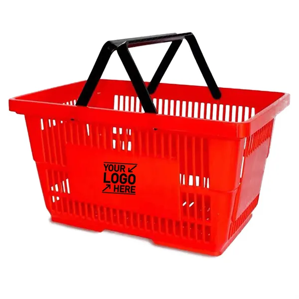 2 Handle Plastic Shopping Basket