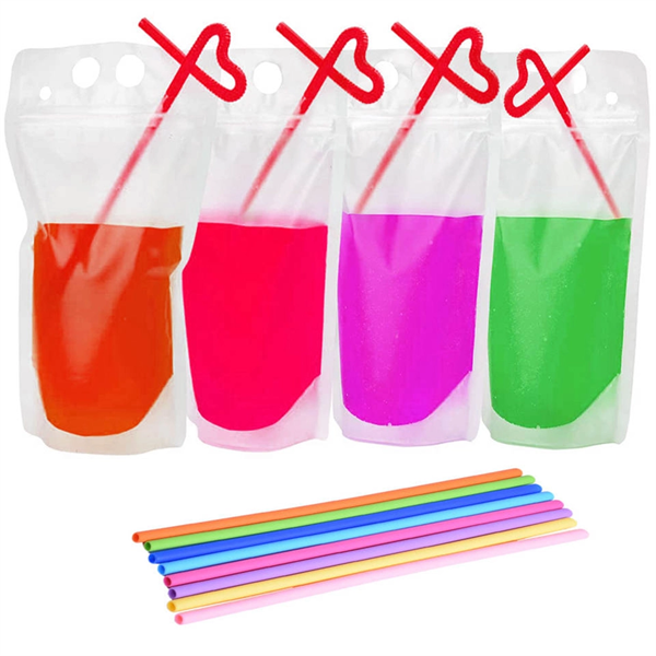 Drink Pouch With Straw