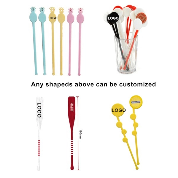 Plastic Cocktail Ice Drink Swizzle Stirrer Sticks