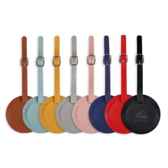 PU Leather Round Thickened Luggage Tag