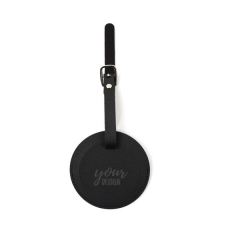 PU Leather Round Thickened Luggage Tag