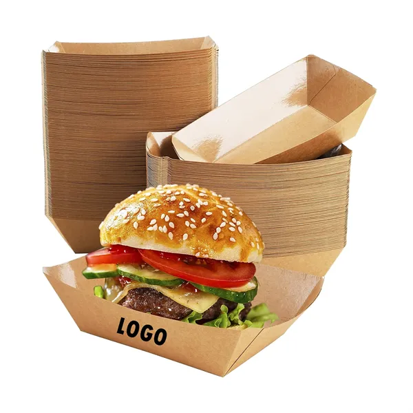 Disposable Kraft Paper Food Boat Tray