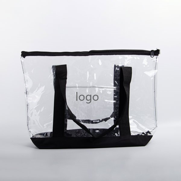 Large Clear Beach Tote Bag With Zipper