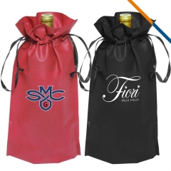 Wine Bottle Drawstring Bag