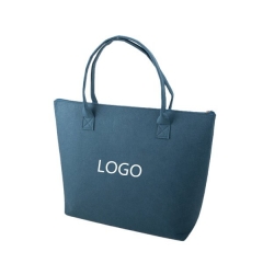 Large Felt Tote Bag With Zipper