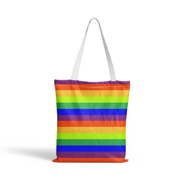 Rainbow Canvas Tote Bag