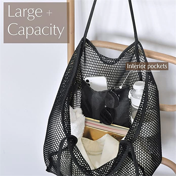 Mesh Beach Tote Handbag