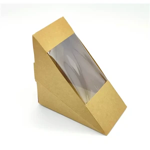 Triangle Sandwich Kraft Box with PE Window