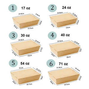 40 oz Disposable Kraft Paper Salad Boxes