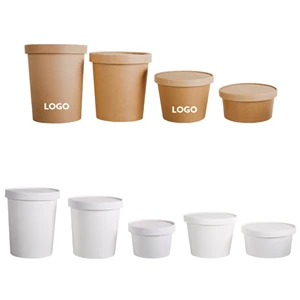 Take-out Craft Paper Bowl,Disposal Soup Bowl