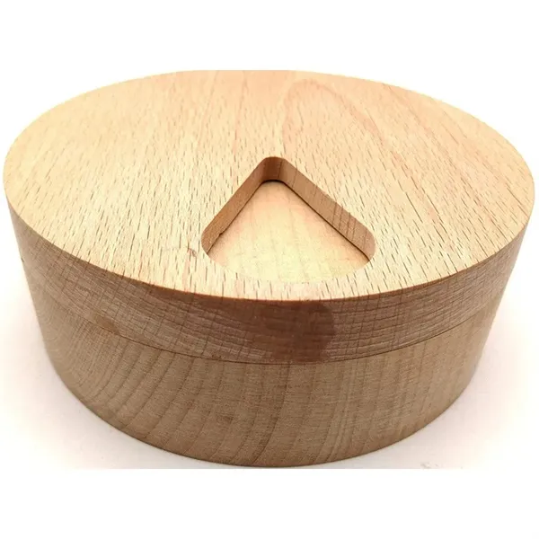 1 week Round Wooden Pill Box