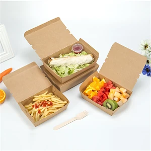 40 oz Disposable Kraft Paper Salad Boxes