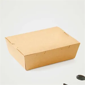 17oz Disposable Kraft Paper Restaurant Food Boxes