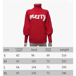 Custom Women's Turtleneck Merry Christmas Sweate