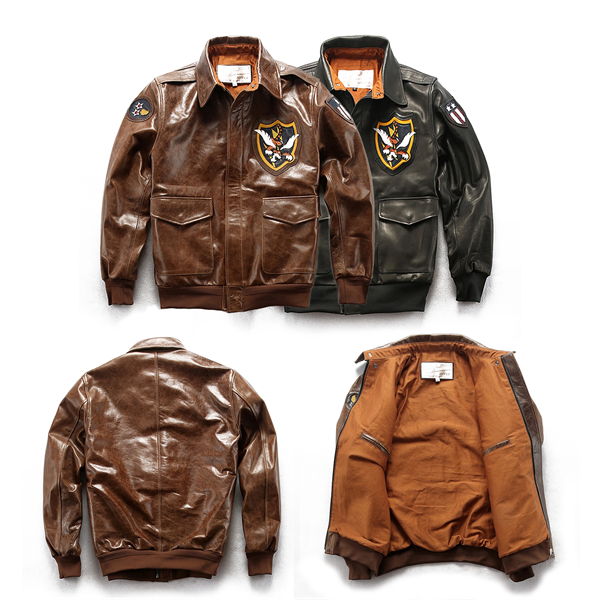 Air Force Flight Bomber Genuine Horse Hide Leather Jacket