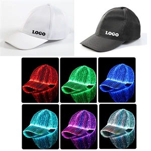 Glowing Optical Fiber LED Baseball Cap