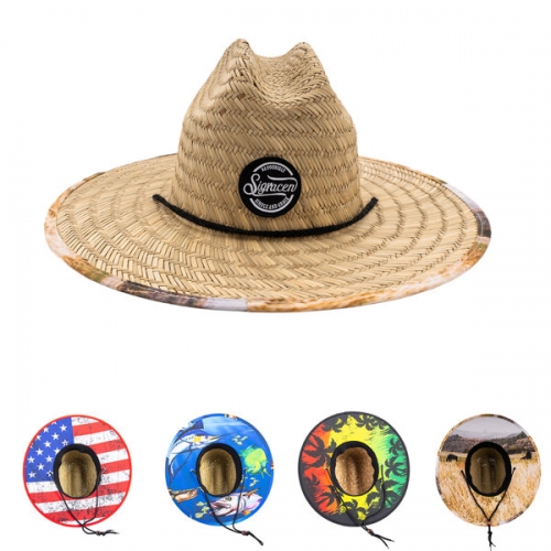 Wide Brim Lifeguard Straw Hat