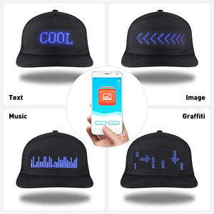 Animated Bluetooth Led Sign Hat Caps