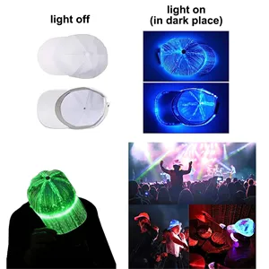 Glowing Optical Fiber LED Baseball Cap