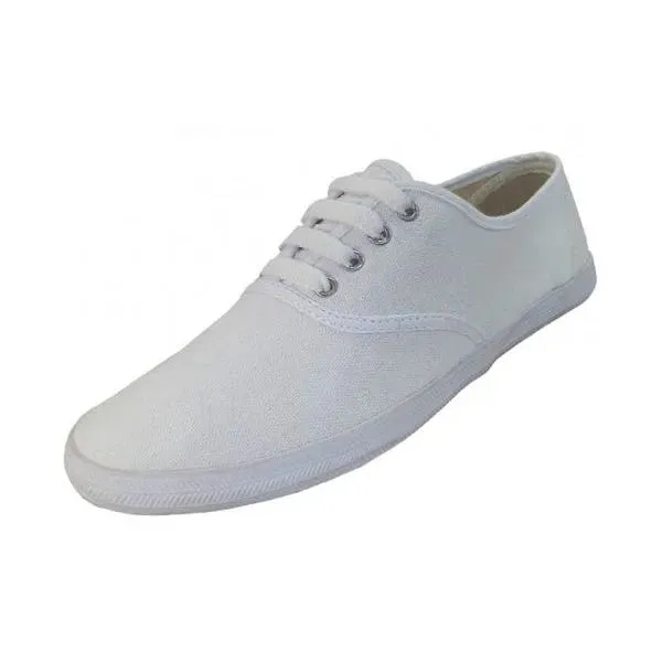 Women's White Canvas Shoe