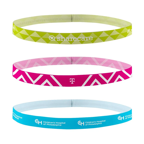 1/2" Dye-Sublimated Non Slip Headband