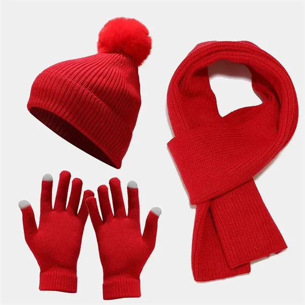 Beanie Hat Scarf Gloves Set