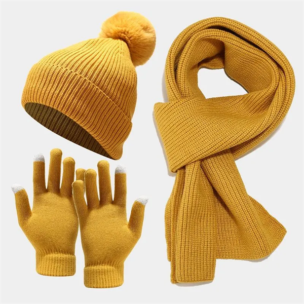 Beanie Hat Scarf Gloves Set