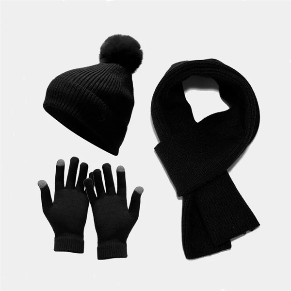 Beanie Hat Scarf Gloves Set