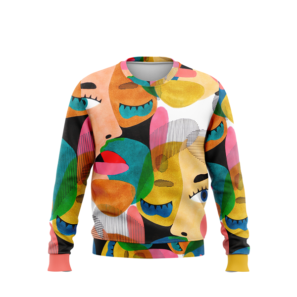 Custom all over and fully dye sublimated Men's Sweat Shirt