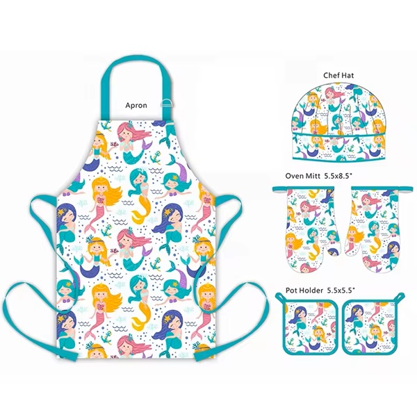 Custom Printing Kitchen Kids chef hat and Apron