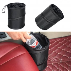 Black car trash can