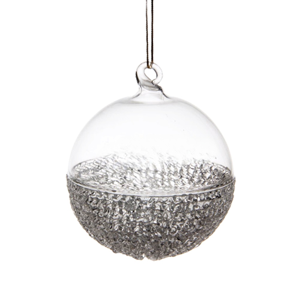 Christmas clear glass ball pendant