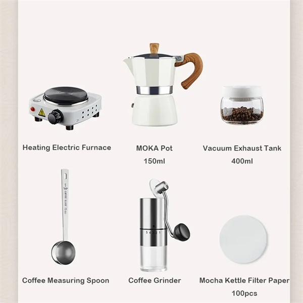 6PCS Portable MOKA Pot Coffee Maker