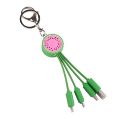 Cartoon Fruit 3-in-1 Data Cable