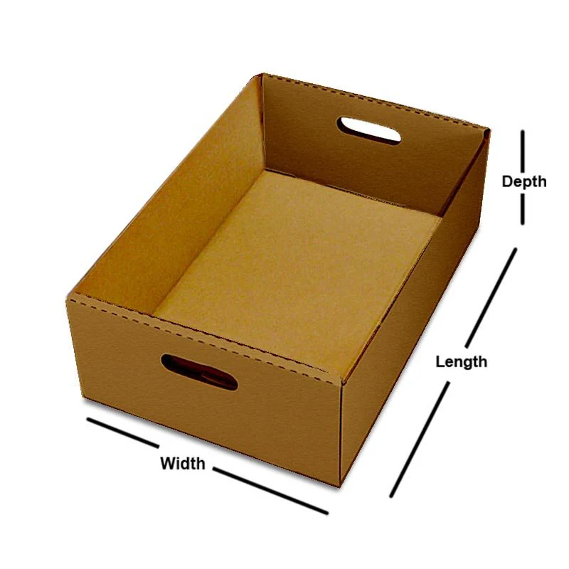 Rectangular Corrugated Tote Tray