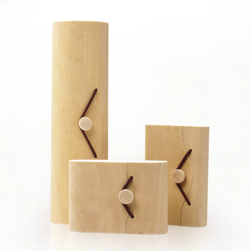 Button-Cord Natural Bentwood Boxes