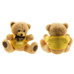 6 Inch Colorful Bow Bear Plush Toy