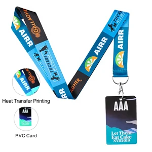 Combo Lanyard sublimated w/ PVC plastic ID Card