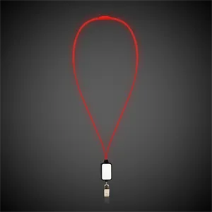 Light Up LED Lanyard with Badge Clip