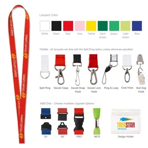 1" Polyester Lanyard