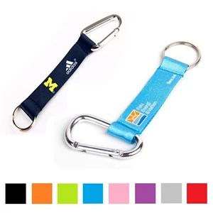 Sublimated 3/4" Pocket Lanyard w/ Carabiner and Keyring