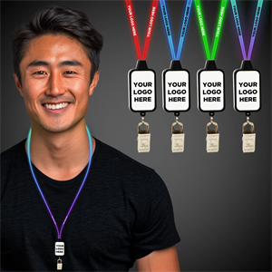 Light Up LED Lanyard with Badge Clip