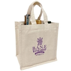 Heavyweight Cotton 6 Bottle Wine Tote Bag