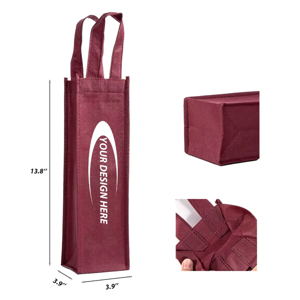 1-Bottle Non-Woven Wine Tote Bag