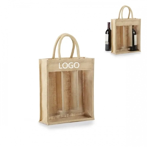 Jute Wine Gift Bag